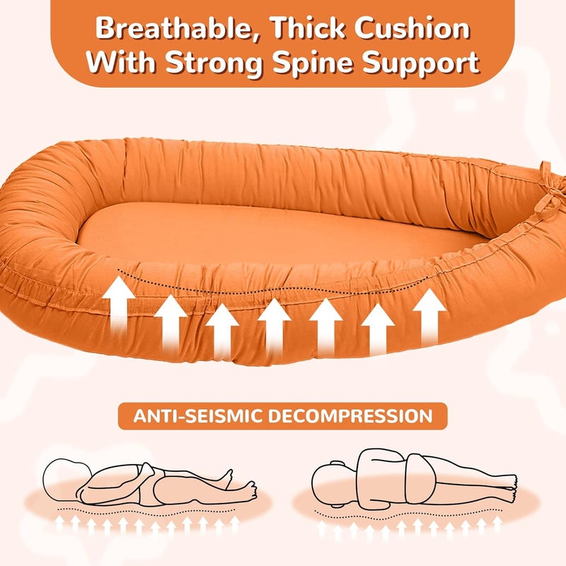 EAQ Baby Lounger, Infant Lounger for Newborn,Portable Baby Nest Cover Breathable & Soft, Newborn Essentials - Image 5